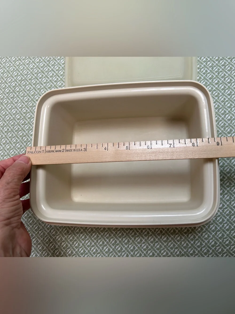 TUPPERWARE Beige ICE CREAM Storage Container w/Lid - Vintage